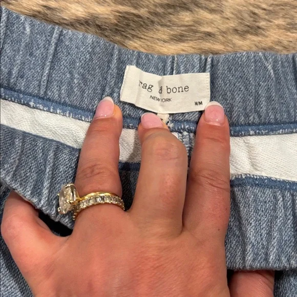 Miramar rag & bone cotton terry sweatpant Jean Shorts - Picture 4 of 9